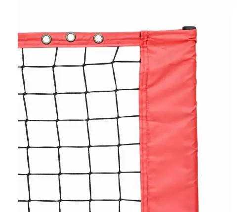 Tenisa Tīkls Melns Un Sarkans 494.5 X 90 X 87 Cm Poliesters Vidaxl