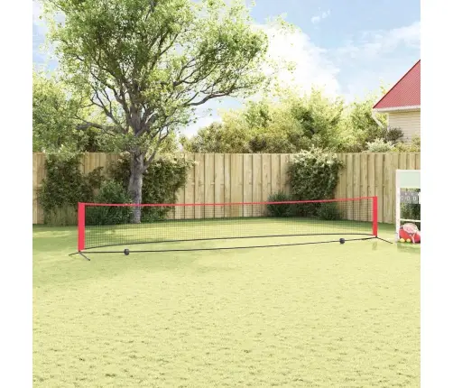 Tennisivõrk Must Ja Punane 595 X 90,5 X 87 Cm Polüester