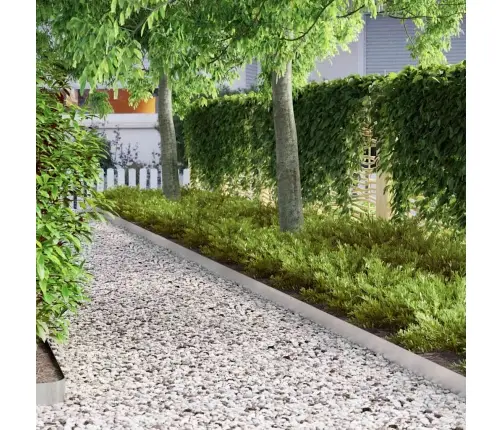 Dārza Zāliena Malas 4 Pcs Sudraba 450 X 10 Cm Vidaxl