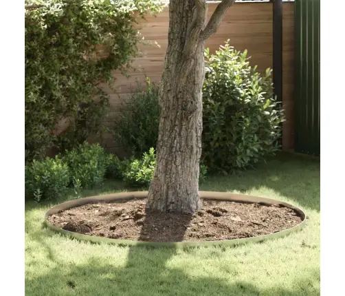 Dārza Zāliena Malas 4 Pcs Sudraba 450 X 10 Cm Cinkots Tērauds Vidaxl