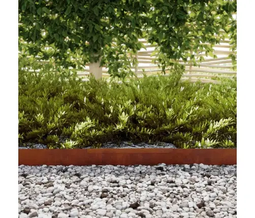 Dārza Zāliena Malas Rūsa 450 X 10 Cm Novecināts Tērauds Vidaxl