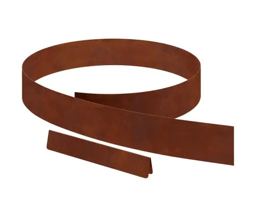 Dārza Zāliena Malas Rūsa 450 X 10 Cm Novecināts Tērauds Vidaxl