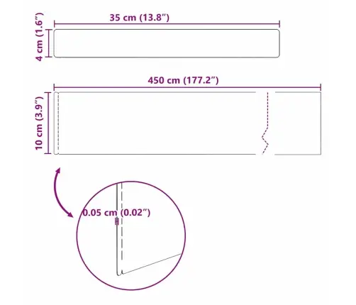 Dārza Zāliena Malas Rūsa 450 X 10 Cm Novecināts Tērauds Vidaxl