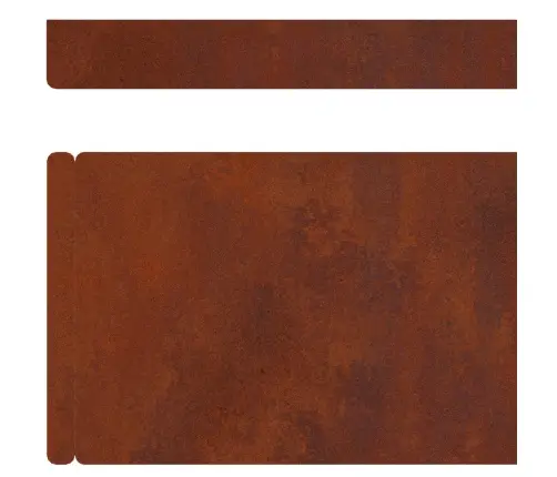 Dārza Zāliena Malas 4 Pcs Rūsa 450 X 10 Cm Novecināts Tērauds Vidaxl