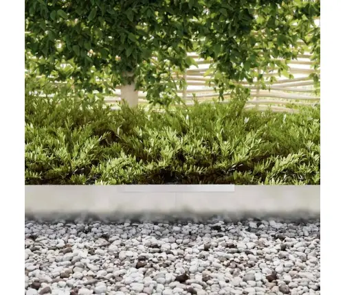 Dārza Zāliena Malas 4 Pcs Sudraba 450 X 15 Cm Cinkots Tērauds Vidaxl