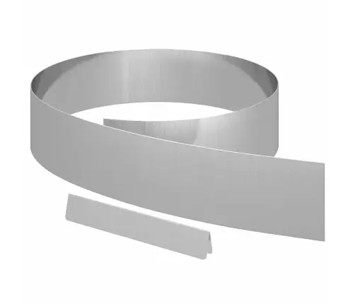 Dārza Zāliena Malas 4 Pcs Sudraba 450 X 15 Cm Cinkots Tērauds Vidaxl