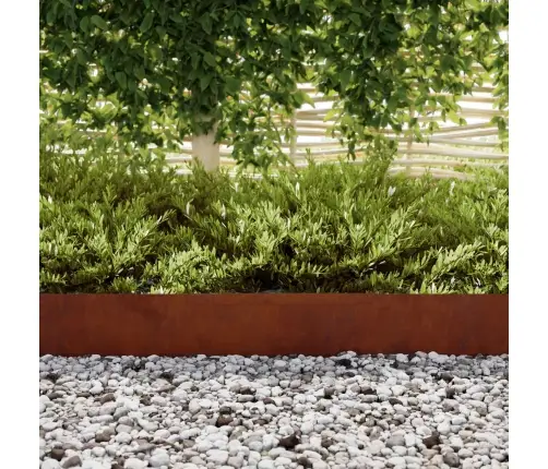 Dārza Zāliena Malas Rūsa 450 X 15 Cm Novecināts Tērauds Vidaxl