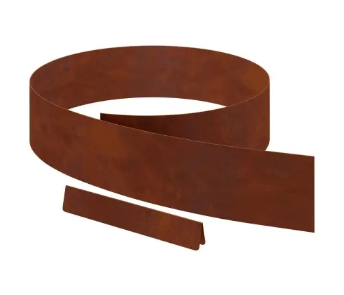 Dārza Zāliena Malas Rūsa 450 X 15 Cm Novecināts Tērauds Vidaxl