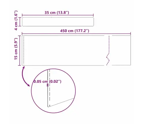 Dārza Zāliena Malas Rūsa 450 X 15 Cm Novecināts Tērauds Vidaxl