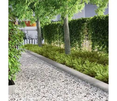 Dārza Zāliena Malas Sudraba 450 X 25 Cm Cinkots Tērauds Vidaxl