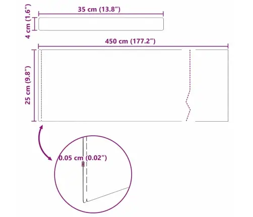 Dārza Zāliena Malas Sudraba 450 X 25 Cm Cinkots Tērauds Vidaxl