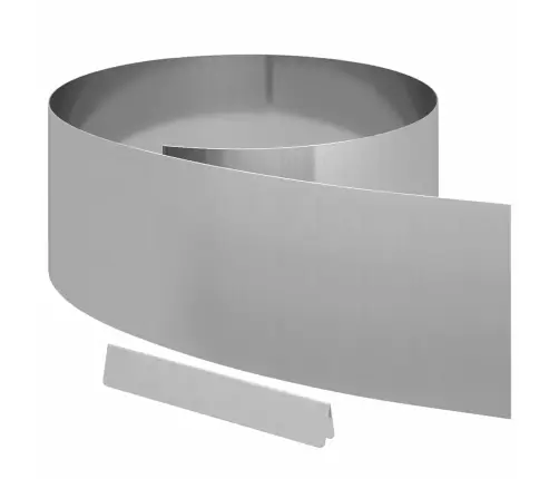 Dārza Zāliena Malas 4 Pcs Sudraba 450 X 25 Cm Cinkots Tērauds Vidaxl