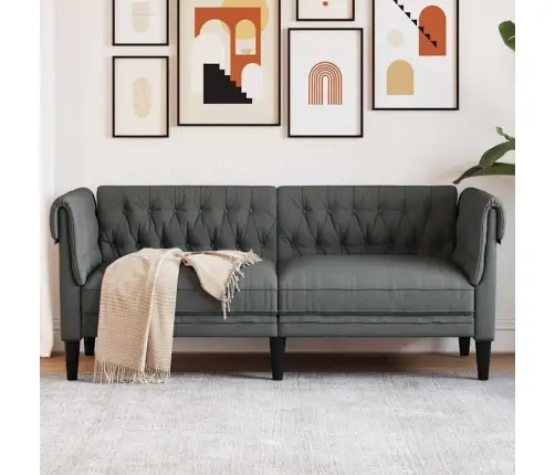 Chesterfield-Diivan Muu Tumehall 182.5 X 74.5 X 74.5 Cm Kangas