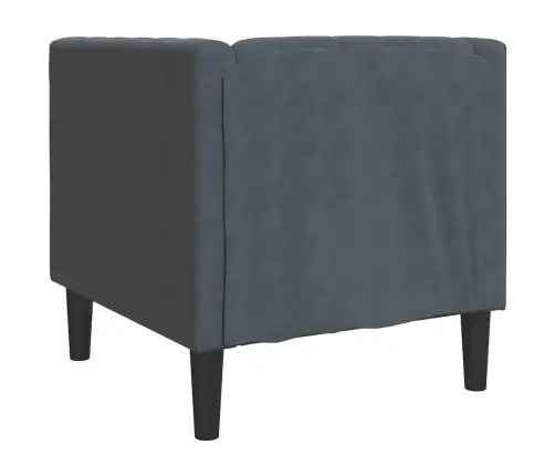 Česterfīlda Dīvāna Krēsls Tumši Pelēka 71 X 74.5 X 70.5 Cm Vidaxl