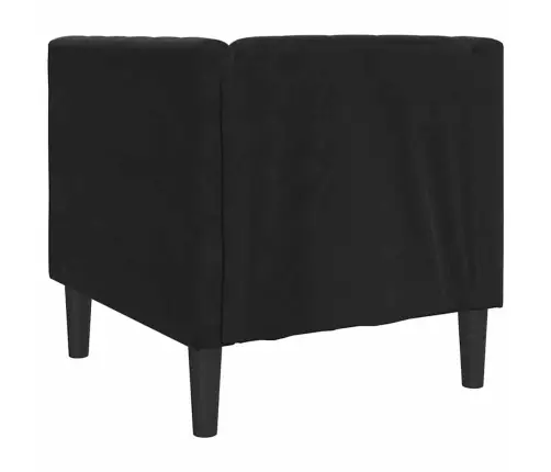 Česterfīlda Dīvāna Krēsls Melna 71 X 74.5 X 70.5 Cm Samts Vidaxl