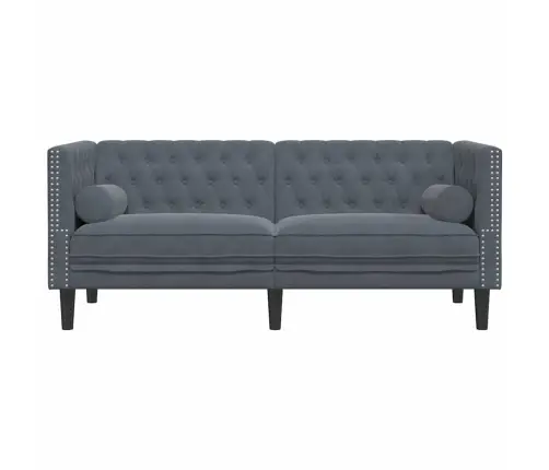 Chesterfield-Diivan Padjaga Tumehall 174 X 74.5 X 70.5 Cm Samet