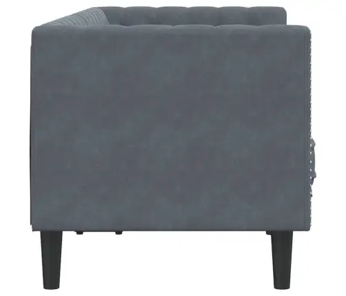 Chesterfield-Diivan Padjaga Tumehall 174 X 74.5 X 70.5 Cm Samet