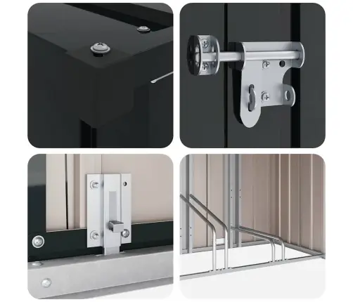 Velosipēdu Nojume 3 Pcs Antracīts 215 X 206 X 157 Cm Metāla Vidaxl