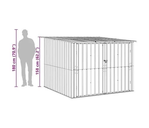 Velosipēdu Nojume 3 Pcs Brūna 215 X 206 X 157 Cm Metāla Vidaxl