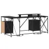 Galds Melni Ozoli 182 X 101 X 87.5 Cm Inženierijas Koks Vidaxl