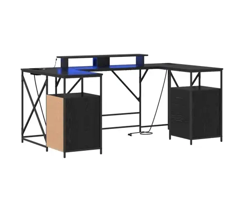 Galds Melni Ozoli 182 X 101 X 87.5 Cm Inženierijas Koks Vidaxl