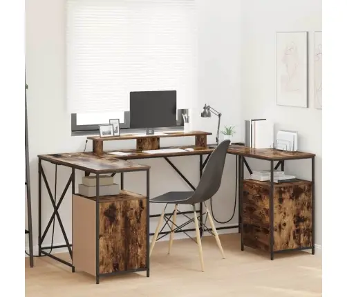 Galds Dūmu Ozols 182 X 101 X 87.5 Cm Inženierijas Koks Vidaxl Galds Dūmu Ozols 182 X 101 X 87.5 Cm Inženierijas Koks Vidaxl