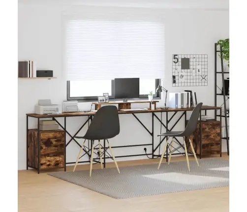 Galds Dūmu Ozols 182 X 101 X 87.5 Cm Inženierijas Koks Vidaxl Galds Dūmu Ozols 182 X 101 X 87.5 Cm Inženierijas Koks Vidaxl