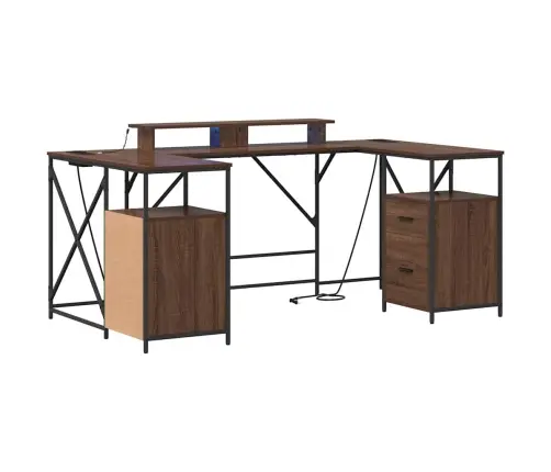 Stalas Ruda Ąžuolo 182 X 101 X 87.5 Cm Apdirbta Mediena