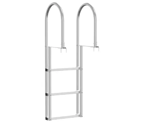 Vidaxl Piestātņu Kāpnes Sudraba 45 X 11.5 X 134 Cm Alumīnijs