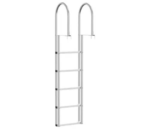 5 Pakopų Prieplaukos Kopėčios Sidabro 45 ×11,5 ×190 Cm