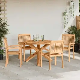 Dārza Ēdamgalds 3 Pcs Brūna Cietā Akāciju Koks Vidaxl