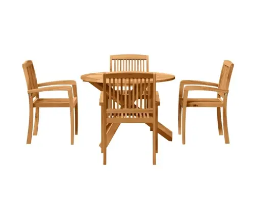 Dārza Ēdamgalds 3 Pcs Brūna 109 X 109 X 74 Cm Vidaxl