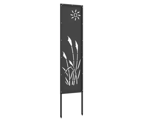 Dārza Dekoratīvais Panels Melna 32 X 140 Cm Vidaxl