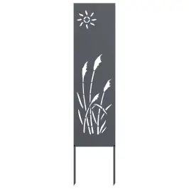 Dārza Privātuma Ekrāns Izriezts Raksts Antracīts 32 X 140 Cm Vidaxl