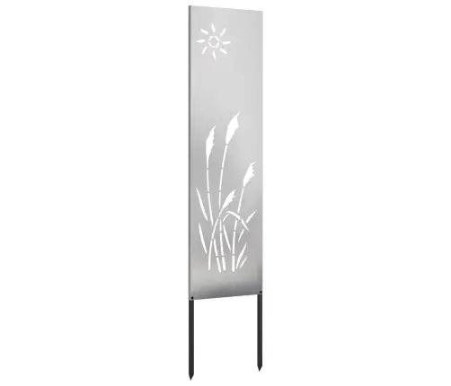 Dārza Dekoratīvais Panels Sudraba 32 X 140 Cm Vidaxl