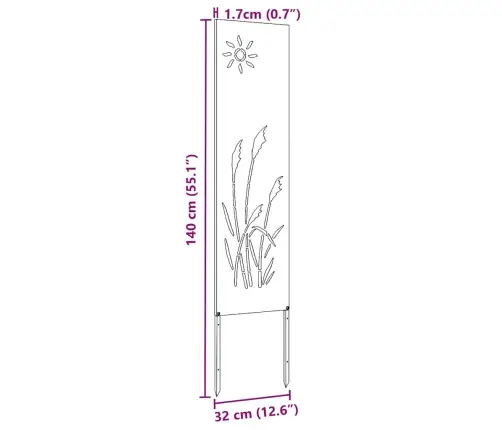 Aia Privaatsuse Kate Hõbedane 32 X 140 Cm Roostevaba Teras