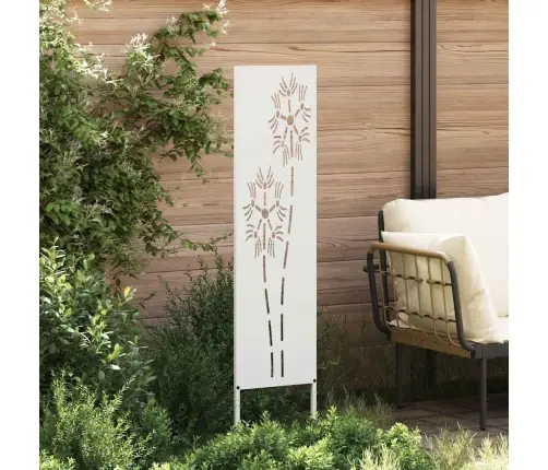 Dārza Dekoratīvais Panels Balta 32 X 140 Cm Vidaxl