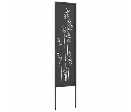 Dārza Privātuma Ekrāns Melna 32 X 140 Cm Auksti Velmēta Tērauds Vidaxl