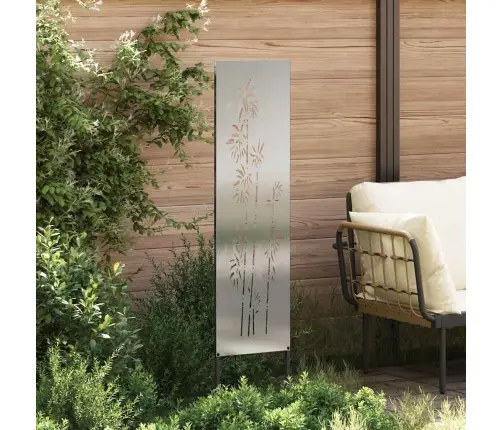 Sodo Privatumo Ekranas Sidabro 32 X 140 Cm Nerūdijantis Plienas