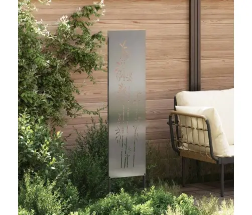 Sodo Privatumo Ekranas Gėlių Sidabro 32 X 140 Cm