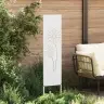 Dārza Privātuma Ekrāns Balts 32 X 140 Cm Auksti Velmēta Tērauds Vidaxl