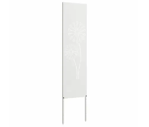 Dārza Privātuma Ekrāns Balts 32 X 140 Cm Auksti Velmēta Tērauds Vidaxl