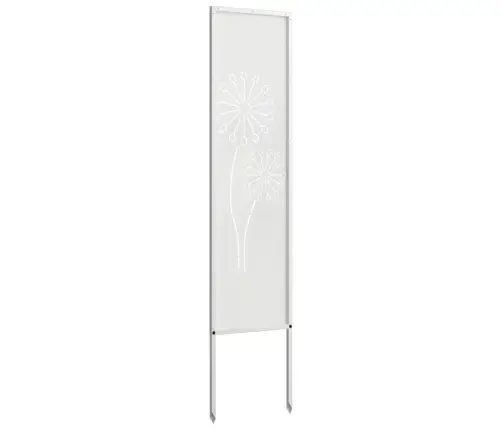 Dārza Privātuma Ekrāns Balts 32 X 140 Cm Auksti Velmēta Tērauds Vidaxl