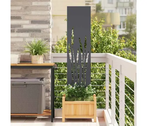 Dārza Privātuma Ekrāns Izriezts Raksts Antracīts 32 X 140 Cm Vidaxl