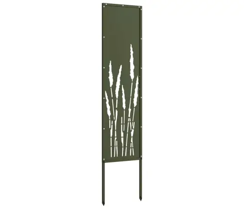 Dārza Privātuma Ekrāns Izriezts Raksts Olīvu Zaļa 32 X 140 Cm Vidaxl