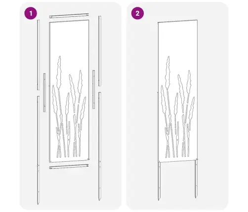 Dārza Dekoratīvais Panels Rūsa 32 X 140 Cm Novecināts Tērauds Vidaxl