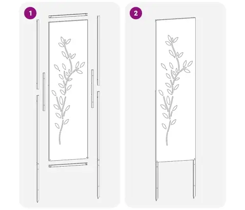 Dārza Dekoratīvais Panels Melna 32 X 140 Cm Vidaxl
