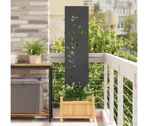 Dārza Dekoratīvais Panels Melna 32 X 140 Cm Vidaxl