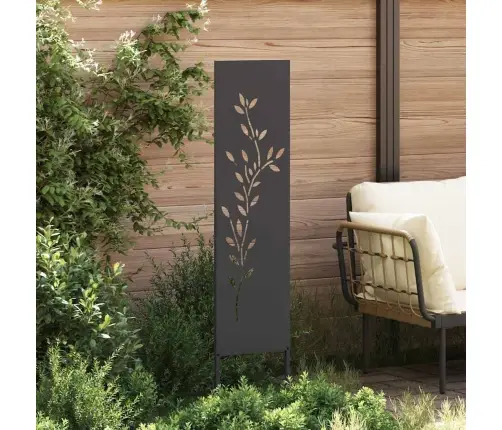 Dārza Dekoratīvais Panels Melna 32 X 140 Cm Vidaxl