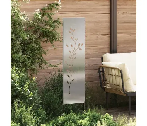 Dārza Dekoratīvais Panels Sudraba 32 X 140 Cm Vidaxl